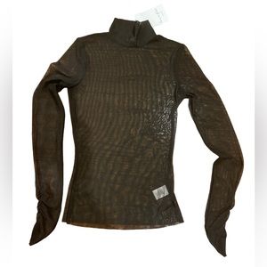 Love, fire black mesh top